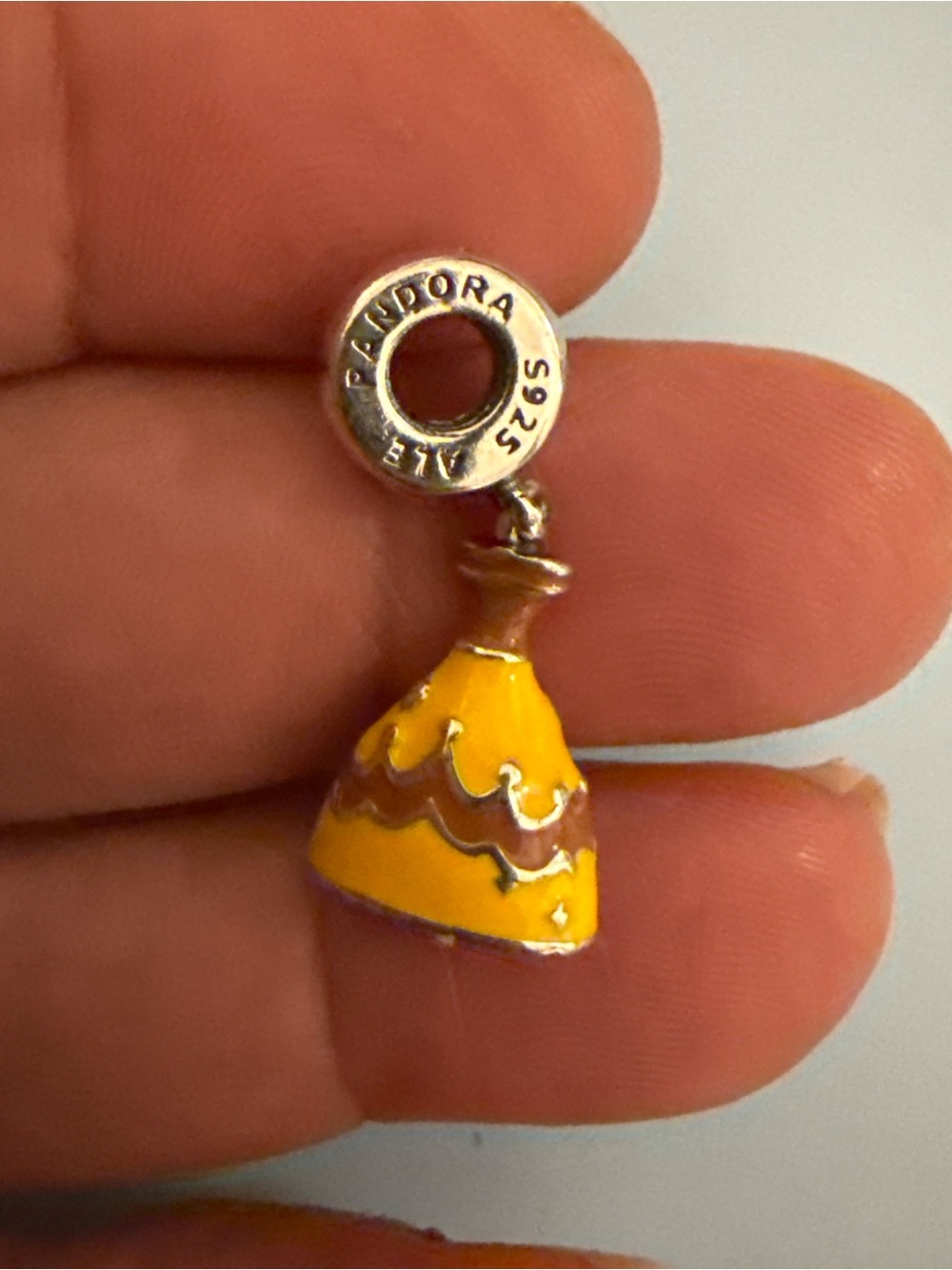 Disney Yellow Enamel Dress Dangle Charm by Pandora - Picture 6 of 7